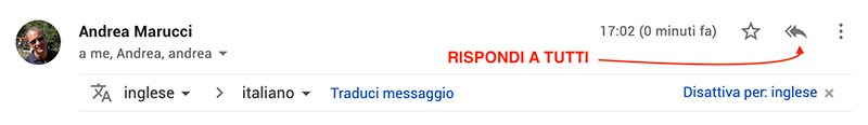 Rispondi a tutti su Gmail