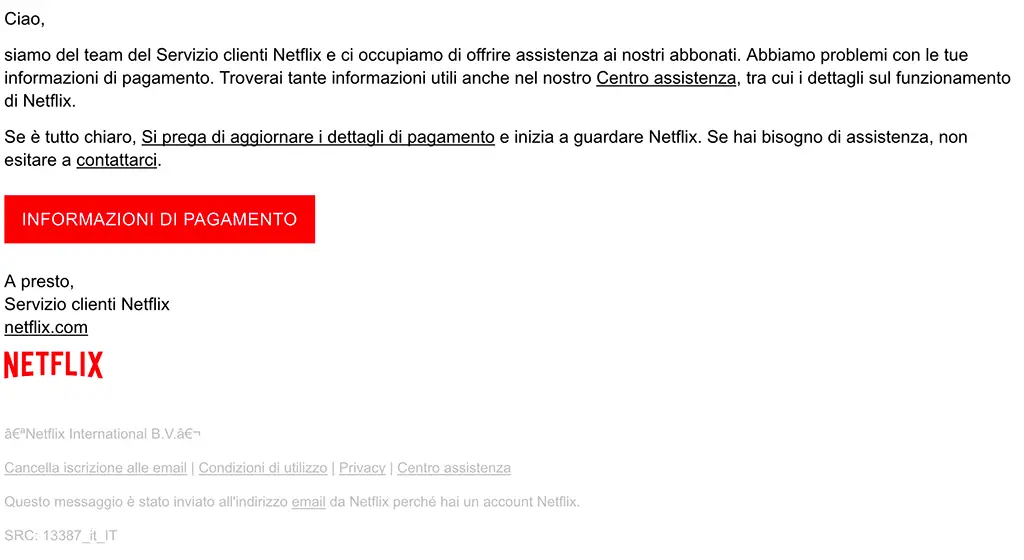 email netflix phishing