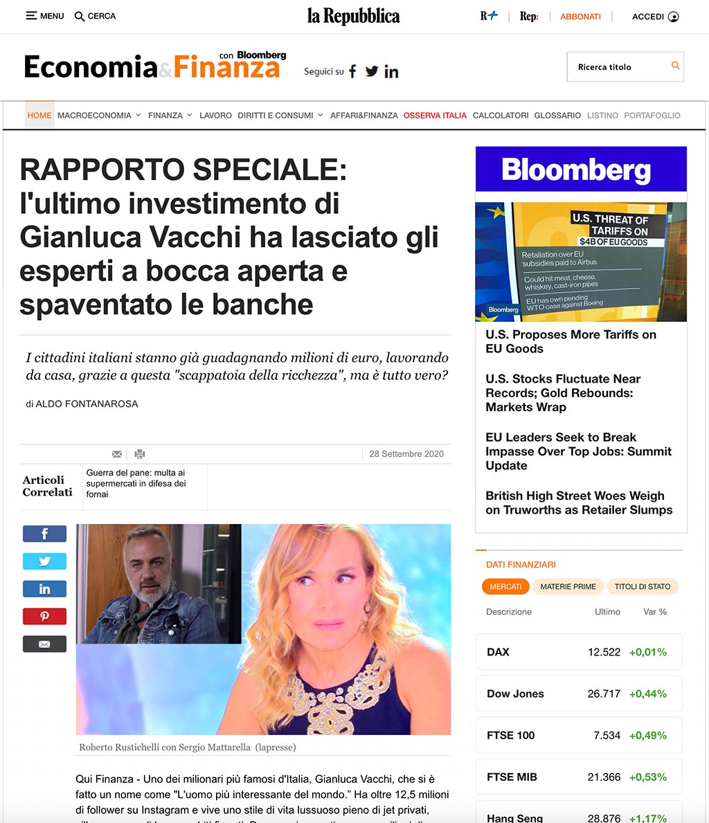 Fake news, phishing, spam e Gianluca Vacchi