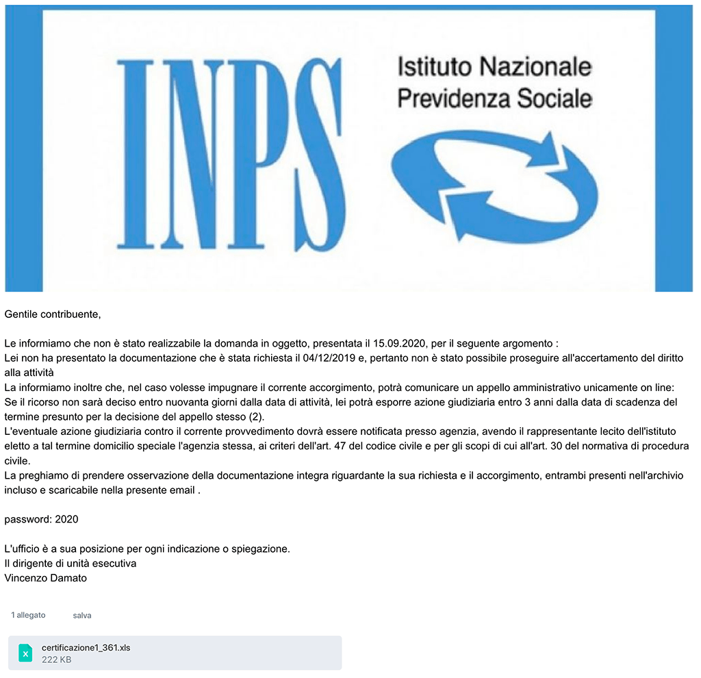 Email INPS