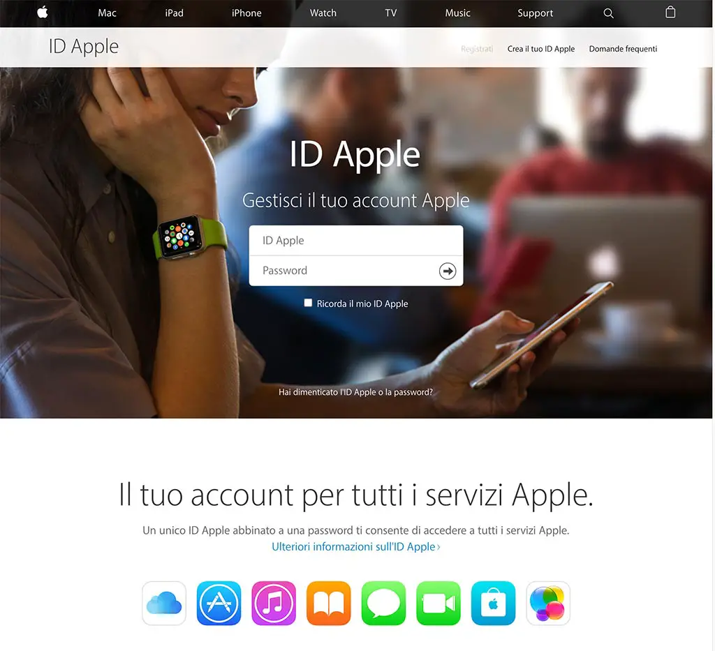 Il tuo ID Apple e stato utilizzato per accedere a iCloud da un browser web