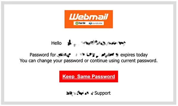 Cambio password email