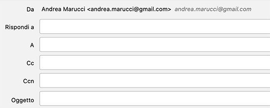 come usare i campi a: cc: ccn: in un'email