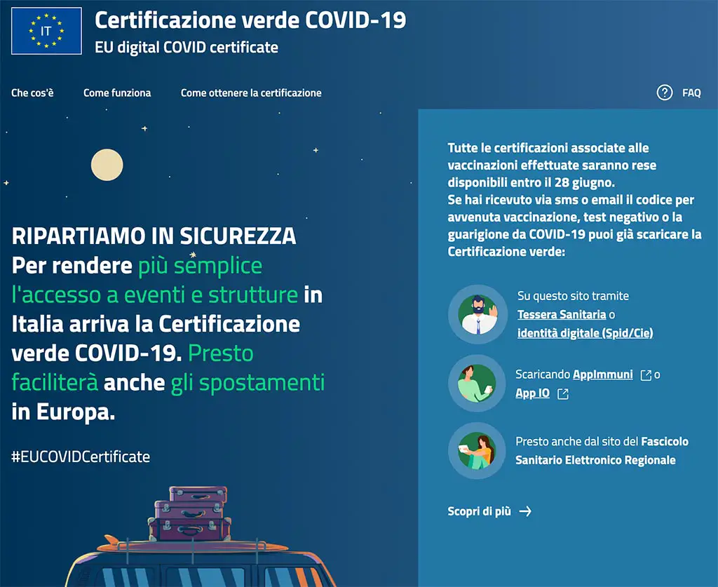 sito reale per la certificazione verde