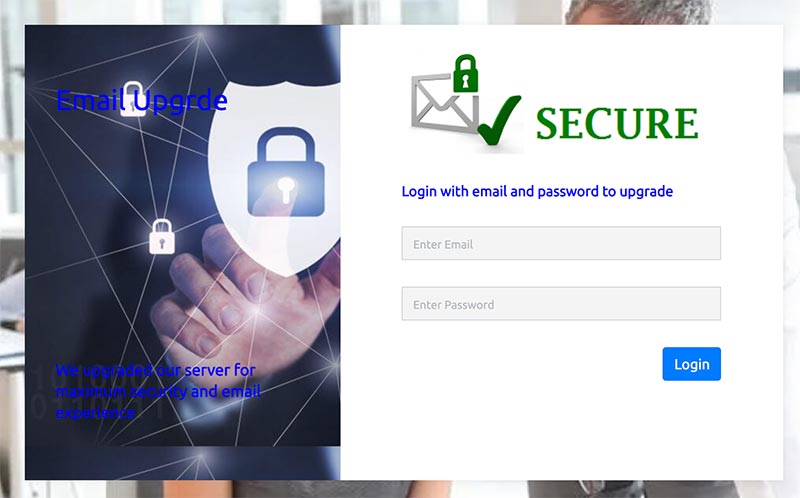 falso login per rubarti email e password