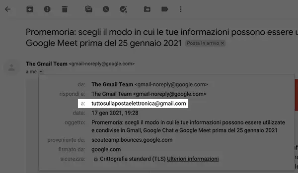 il tuo indirizzo email gmail