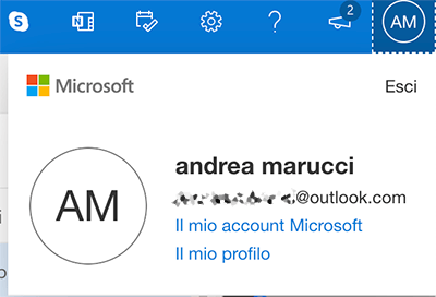 indirizzo email su Outlook