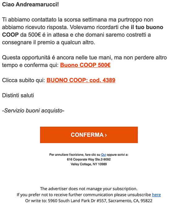 Buono Coop da 500€