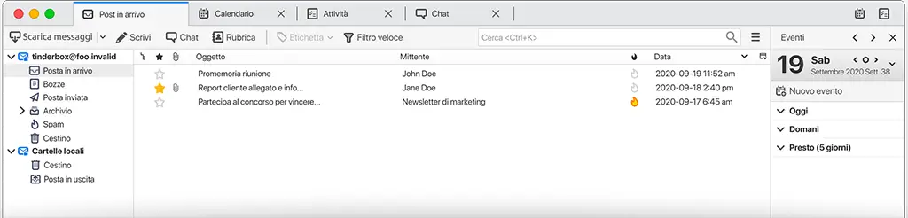 Come organizzare le caselle email in Thunderbird