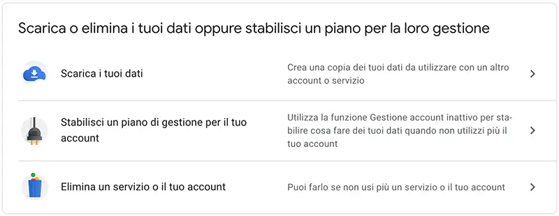 eliminare Gmail