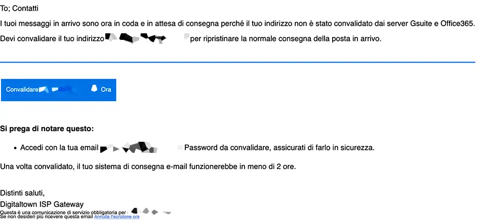 Email in attesa di consegna