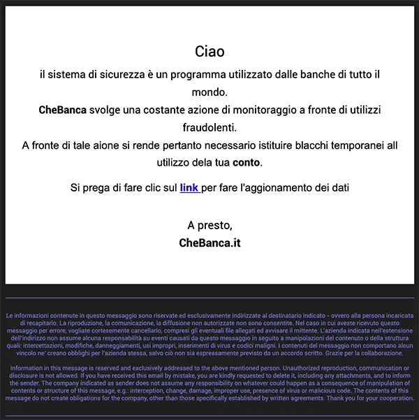 CheBanca.it : fare l'aggiornamento dei dati