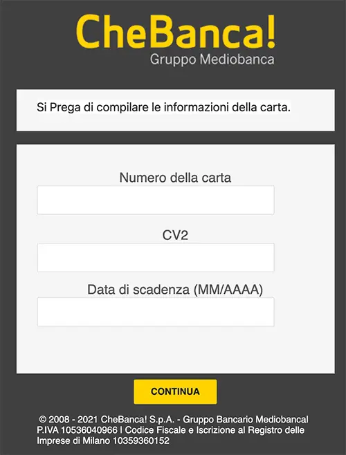 CheBanca.it : fare l'aggiornamento dei dati