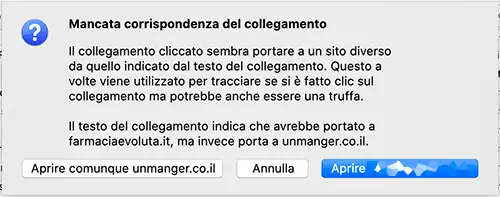 avvertimento phishing di thunderbird