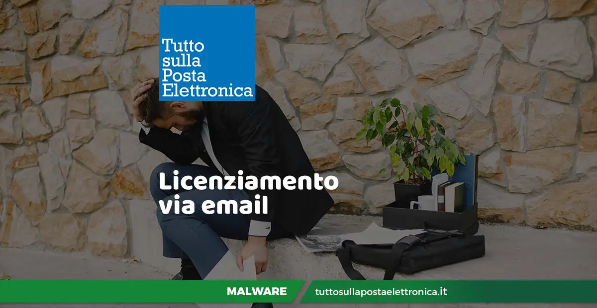 Licenziamento via email