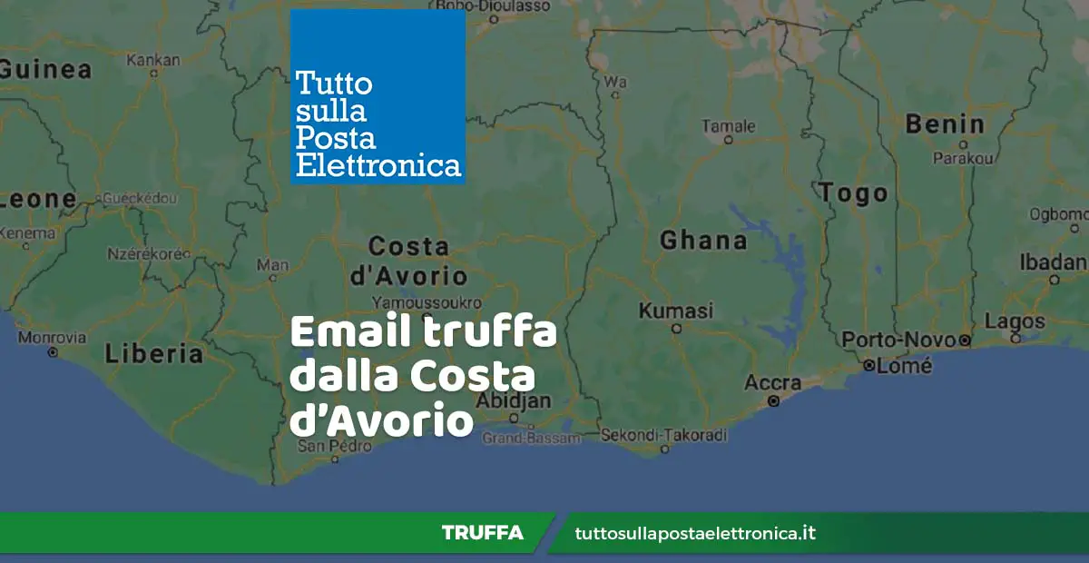 email di truffa dalla Costa d'Avorio