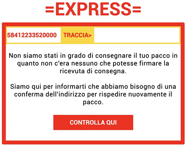 Aggiorna il tuo indirizzo di spedizione corretto