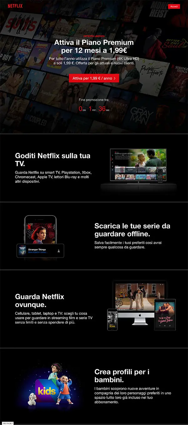 Due Euro Netflix truffa