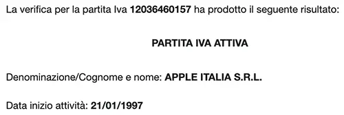 verifica partita iva