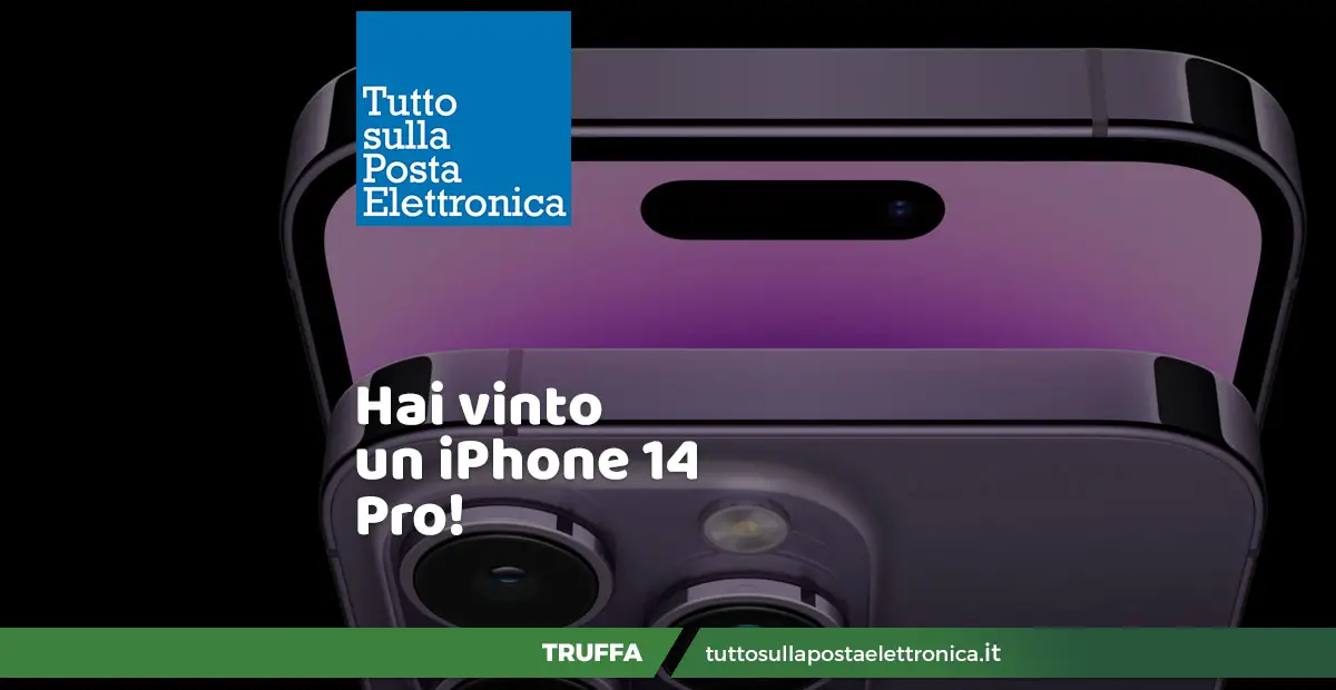 Hai vinto un nuovissimo iPhone 14 Pro