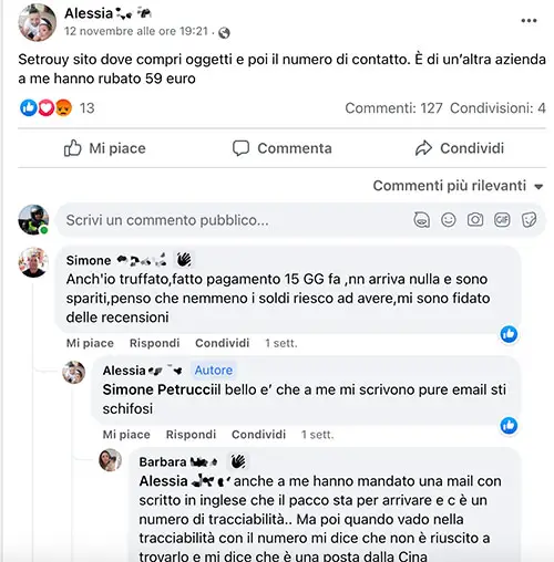 commenti dei truffati