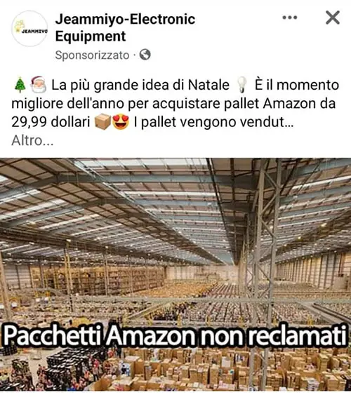 Pacchetti Amazon non reclamati