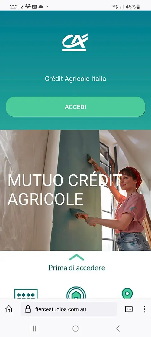 sito falso credit agricole